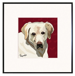 Labrador, Yellow Framed Print