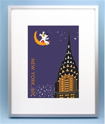 Rocket on top of Chrysler Building Art Picture, New York City
