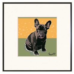 French Bulldog, BLK Framed Print