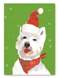 West Highland Terrier Holiday Card: "Put your holiday face on! Season's Greetings." (inside) (1 card)