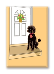 Poodle, at Door Fridge Magnet