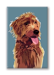 Doodle, Amber Fridge Magnet