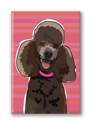 Poodle, Brown Fridge Magnet