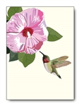 Hummingbird hibiscus Card