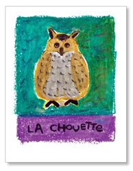 La Choette Owl Card