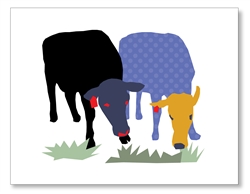Two Cows Card