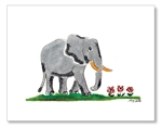 Elephant Walking Card