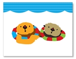 Two Sea Otters Card
