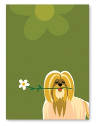 Shih Tzu Greeting Card: "Get well soon!"(inside) (1 card)