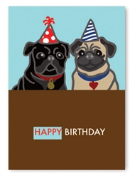 Pugs Birthday Card