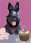 Scottish Terrier Birthday Card