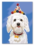 White Dog Birthday Card
