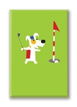 Fridge Magnet: Golfing (1 QT)