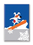 Fridge Magnet: Snow boarding up (1 QT)