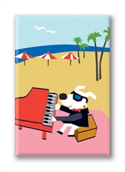 Piano Beach Fridge Magnet